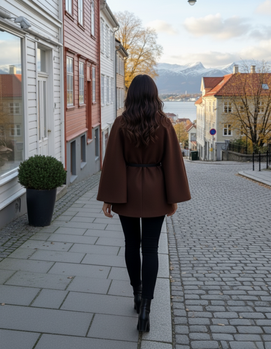 VÆRA™ Płaszcz z paskiem