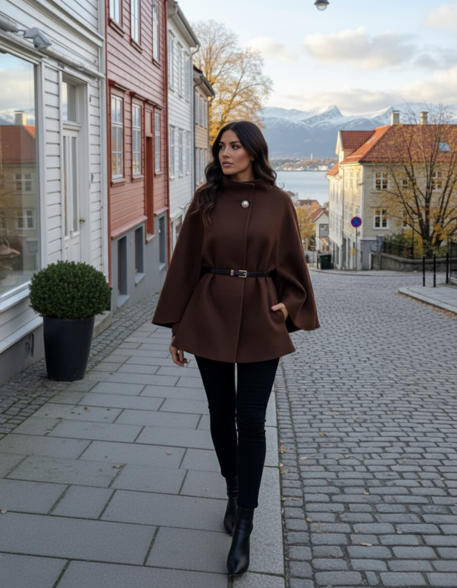 VÆRA™ Płaszcz z paskiem