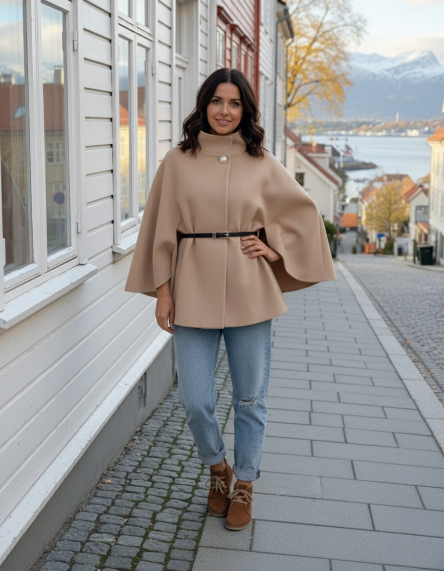 VÆRA™ Płaszcz z paskiem