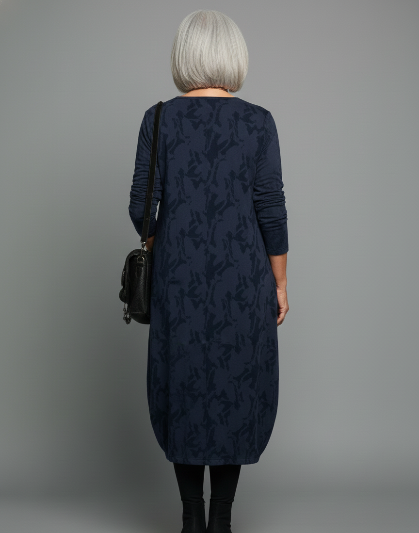 VÆRA™ | Luźna zimowa sukienka z okrągłym dekoltem