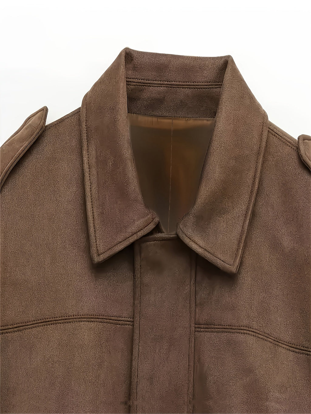 Jolanta™  | Krótka kurtka zamszowa w stylu retro