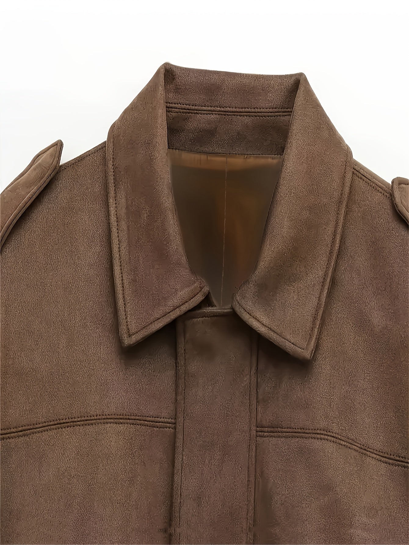 Jolanta™  | Krótka kurtka zamszowa w stylu retro